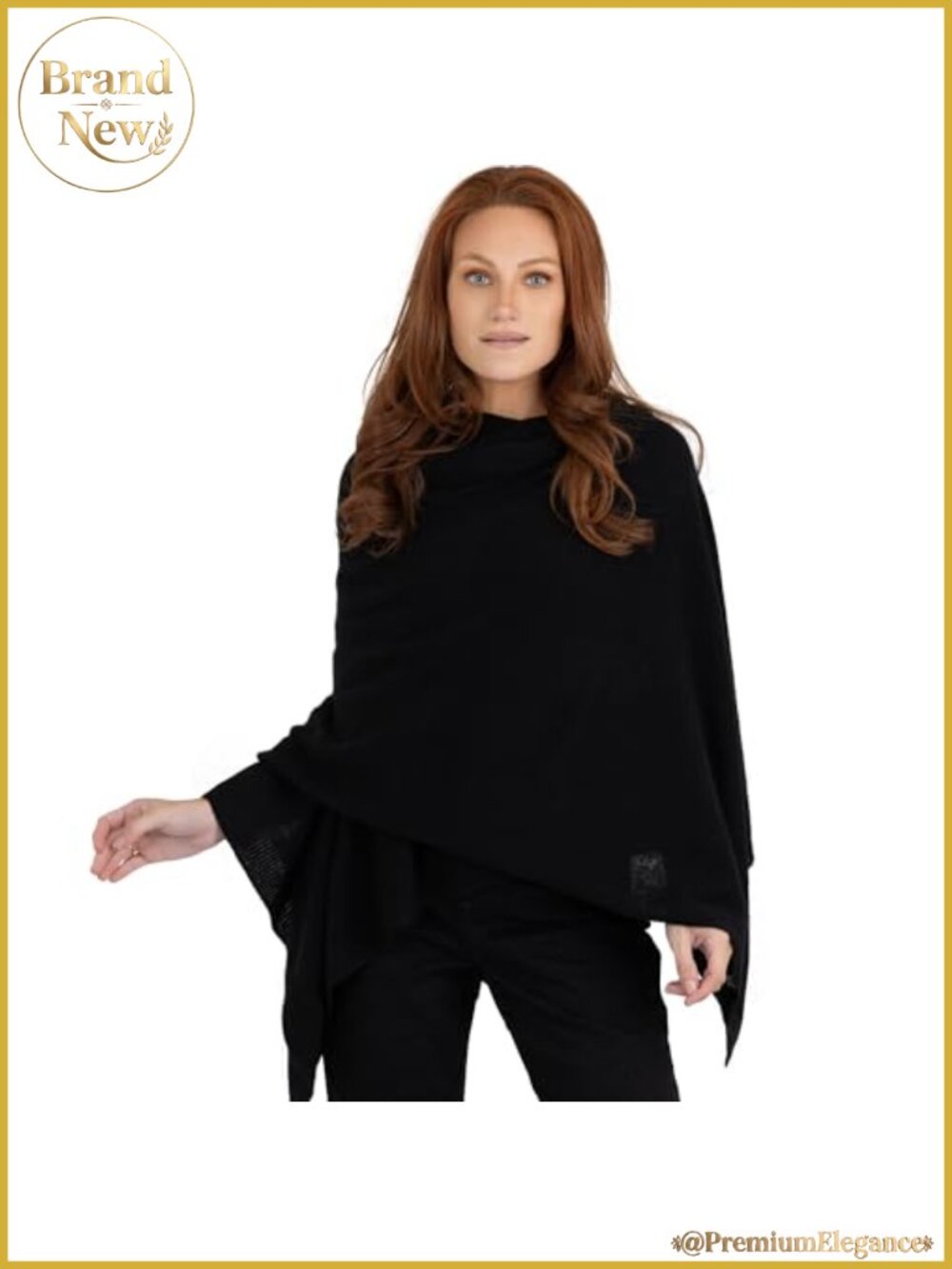 100% Two-Ply Cashmere Wrap Scarf Shawl Knitted Travel Women